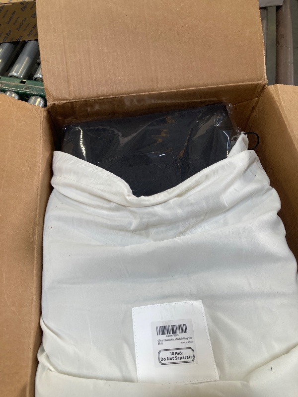 Photo 1 of 10 Packs Tablecloth 90 x 156 Inch, Black Polyester Table Cloth for 8ft Rectangle Tables, Stain and Wrinkle Resistant Washable Fabric Table Cover for Wedding Banquets Parties Buffet Dining Table