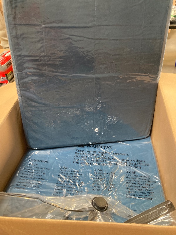 Photo 1 of 3 pack blue patio cushion set.