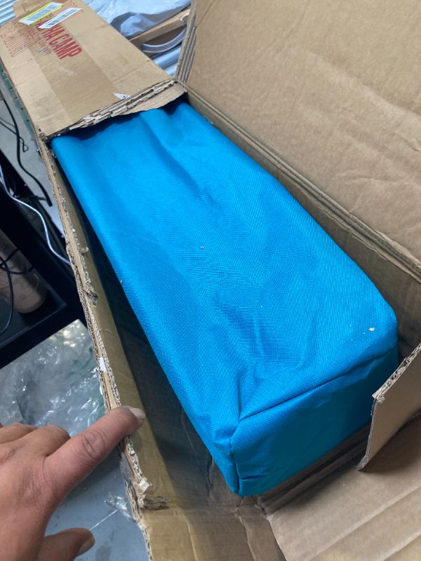 Photo 1 of ALPHA CAMP Heavy Duty Canopy Lounge Chair Sunshade Hiking Travel Chair with Cup Holder Enamel Blue