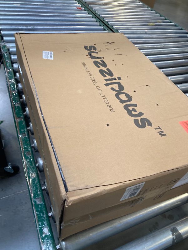 Photo 1 of 23.6''x16''x12'' Enclosed Stainless Steel Litter Box with Lid, XL Sifting Litter Box for Pine Pellets, High Sides Metal Litter Box System for Big Cats, Anti-Leakage, Easy Cleaning, Less Tracking