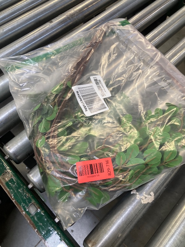 Photo 1 of 2 Pack Christmas Norfolk Pine Garlands 6FT, Real Touch Artificial Greenery Garland – Full Evergreen Pine Garland for Mantle, Fireplace, Table, Wall, Stairs & Outdoor Holiday Décor