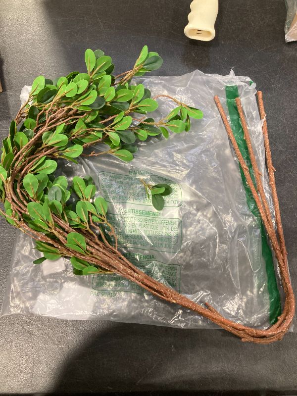 Photo 1 of 2 Pack Christmas Norfolk Pine Garlands 6FT, Real Touch Artificial Greenery Garland – Full Evergreen Pine Garland for Mantle, Fireplace, Table, Wall, Stairs & Outdoor Holiday Décor