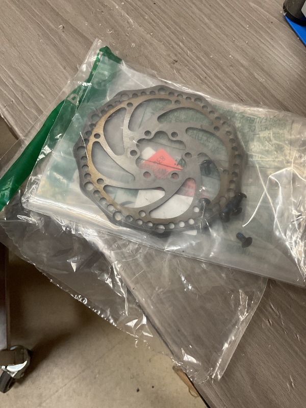 Photo 1 of Teyssor 140mm 160mm 180mm 203mm Bike Disc Brake Rotor with 6 Bolts Fit for Road Bike Mountain Bike BMX MTB