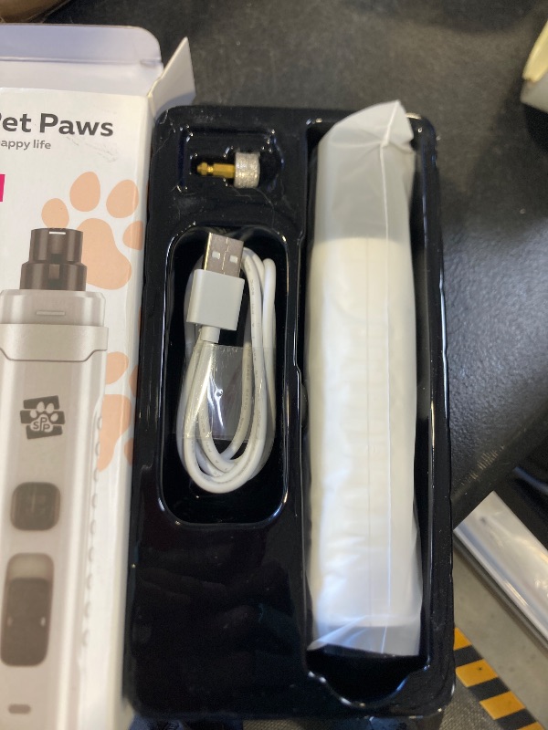 Photo 1 of Soft Pet Paws Dog Nail Grinder - Ultra Quiet Operation - Upgraded Dog Nail Trimmer with 2 LED Lights - 2-Speed Rechargeable Nail Grinder - for Small, Medium and Large Dogs - Extra Grinding Head