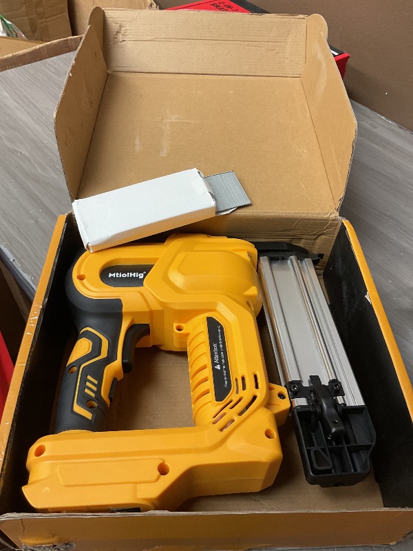 Photo 1 of Cordless 2" Brad Nailer for Dewalt 20V Battery (No Battery), 2-in-1 Electric Nail Gun/Staple Gun, 18 Gauge Nail Gun Battery Powered with 1000 Nails for Wood Carpentry, Adjustable Depth, 2 Modes