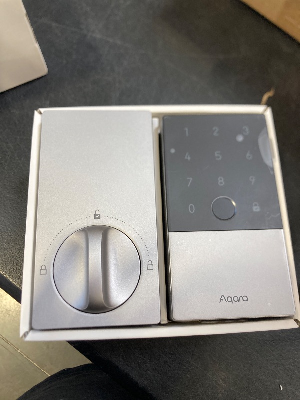 Photo 1 of Aqara Smart Lock U100, Fingerprint Keyless Entry Door Lock with Apple Home Key, Touchscreen Keypad, Smart Electronic Deadbolt, IP65 Weatherproof, Supports Apple HomeKit, Alexa, Google, IFTTT, Silver