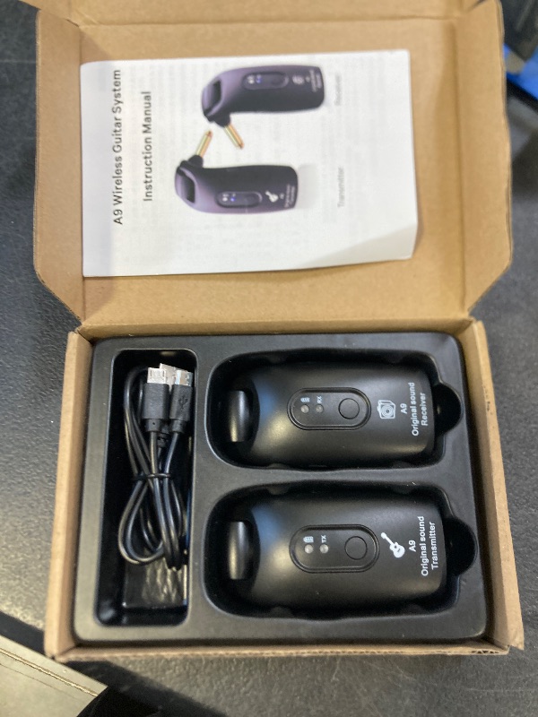 Photo 1 of INGPARTNER 2.4GHz Wireless Guitar System Rechargeable Audio Wireless Transmitter Receiver for Guitar Bass Electric Instruments,Over 30m/100 Feet Transmission,270°Rotatable,4hours Woring Time?A9 Black?