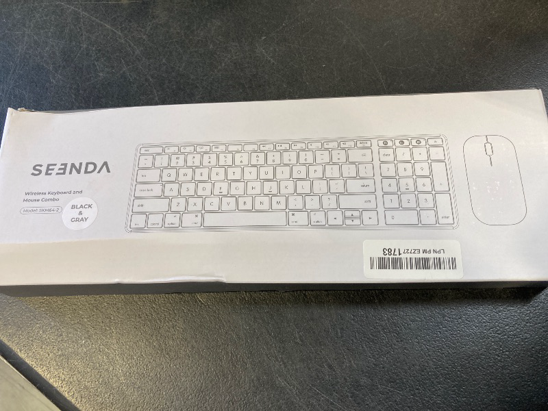 Photo 1 of seenda Bluetooth Keyboard and Mouse for Mac, SKM64-2 Multi-Device Rechargeable Slim Wireless Keyboard Mouse Stainless Steel Full Size, Compatible with MacBook Pro/Air, iPad, Mac - Space Gray