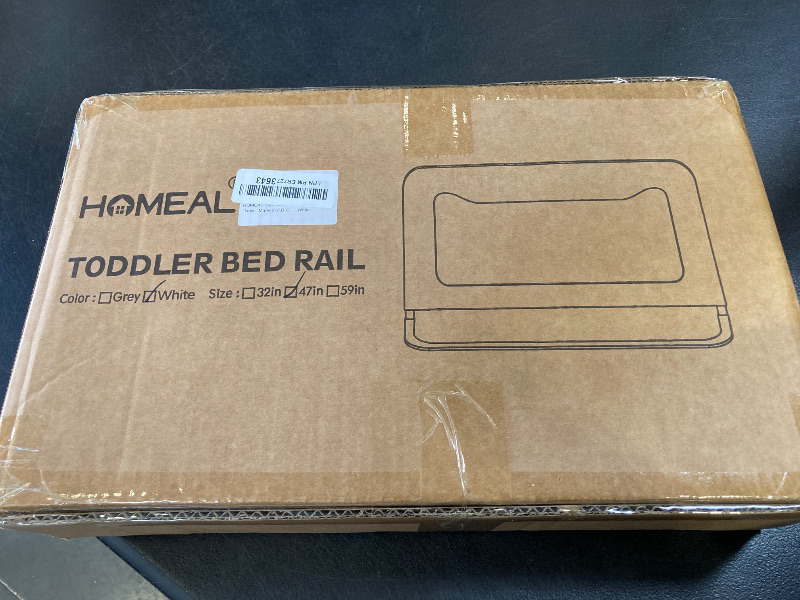 Photo 1 of HOMEAL Bed Rail for Toddlers, 47in Foldable Toddler Bed Rails with U-Shape Base, Baby Bed Rail Guard for Twin, Full, Queen, King Beds, Bed Rail for Baby, Bed Guard Rail for Toddlers, White