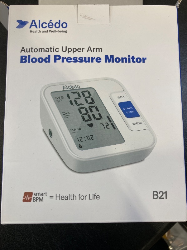 Photo 1 of Alcedo Blood Pressure Monitor for Home Use, Automatic Digital BP Machine with Large Cuff for Upper Arm, LCD Screen, 2x120 Memory, Talking Function