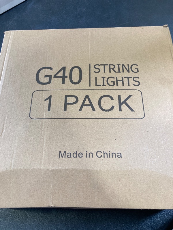 Photo 1 of RTTY Outdoor String Lights 120ft, G40 Led Patio Globe Lights with 62pcs Bulbs, Shatterproof Waterproof Connectable Hanging for Porch Café Bistro Backyard Gazebo Balcony Deck Party