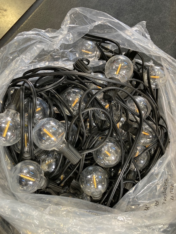 Photo 1 of RTTY Outdoor String Lights 120ft, G40 Led Patio Globe Lights with 62pcs Bulbs, Shatterproof Waterproof Connectable Hanging for Porch Café Bistro Backyard Gazebo Balcony Deck Party