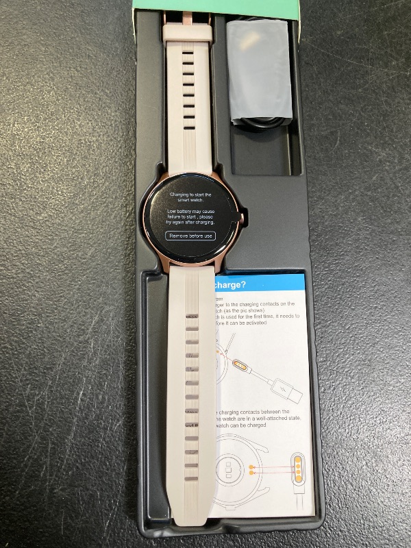 Photo 1 of HUAKUA Smart Watches for Women Men (Answer/Make Calls) Compatible with iPhone/Android Phones, Round Smartwatch Fitness Tracker with Heart Rate Monitor Sleep/Steps Tracker Waterproof (Starlight/Gold)