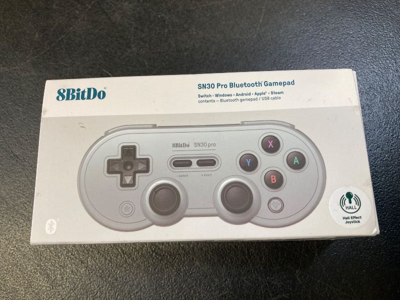 Photo 1 of 8Bitdo SN30 Pro Bluetooth Controller, Hall Effect Joystick Update, Compatible with Switch, PC, macOS, Android, Steam Deck & Raspberry Pi (Gray)