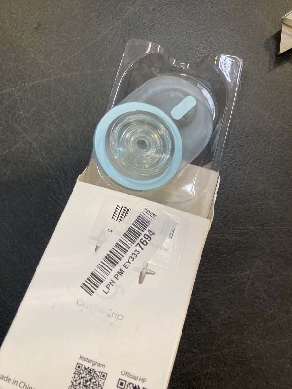 Photo 1 of On The Grip Oval Magnetic Phone Grip – MagSafe Compatible, Translucent Design, Slim and Lightweight, Grip and Stand for iPhone (Blue)
