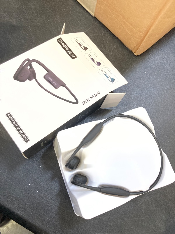Photo 1 of SANOTO Bone Conduction Headphones Bluetooth 5.3,Open Ear Headphones with Dual-Microphone Noise Reduction,8H Long Battery Life,IPX6 Waterproof Sports Headphones for Working, Cycling, Training