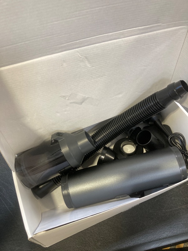 Photo 1 of Car Vacuum Portable Cordless Handheld Vacuum Cleaner 4-in-1 Mini Cordless Vacuum with 2 Suction Modes and 16800pa Suction Power Blowing & Inflating 2 Modes Handheld Vacuum for Car, Desk, Keyboards