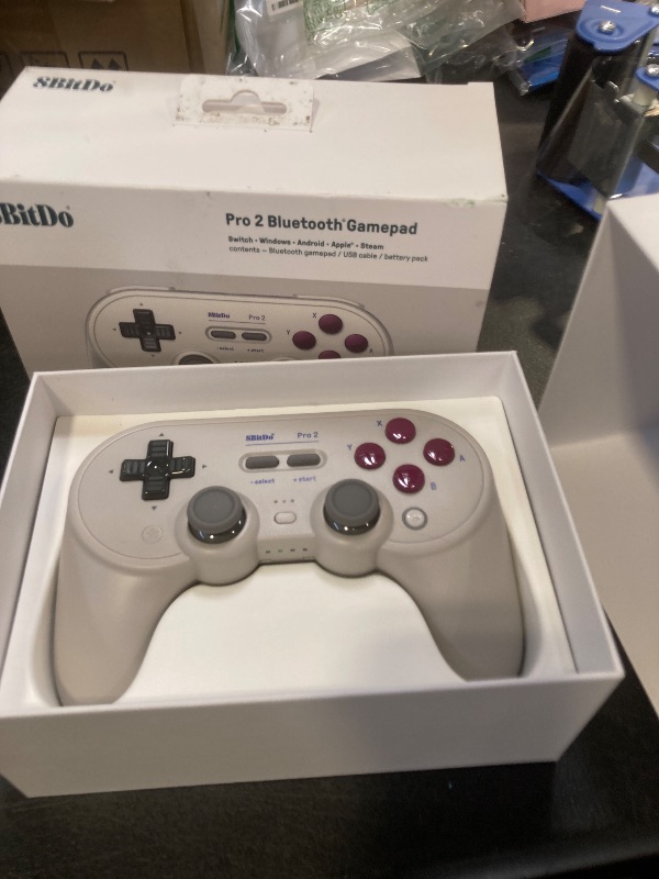 Photo 1 of 8Bitdo Pro 2 Bluetooth Controller for Switch/Switch 2, Hall Effect Joysticks, 2 Pro Back Paddle Buttons, Wireless Gaming Controller for Switch, PC, Android, and Steam Deck & Apple (G Classic Edition)