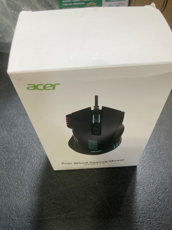 Photo 1 of acer Wired Gaming Mouse, 12,800 DPI RGB Ergonomic Computer Mouse with Optical Sensor, 8 Programmable Buttons, 12 Backlit Modes, Software for DIY Keybinds, Rapid Fire, USB Gaming Mice for Laptop, PC