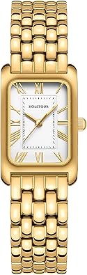Photo 1 of Watches for Women Vintage Bracelet Roman Dial Rectangular Case Gold Watch Waterproof with Tools