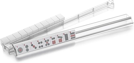Photo 1 of 4PCS Mahjong Racks with Pushers,Clear Acrylic American Majiang Tile Racks,Imports Modern Mahjong Racks with Built-in Pushers
