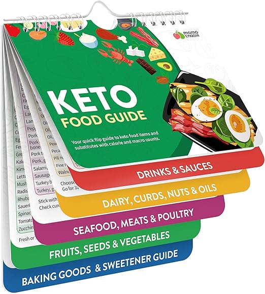 Photo 1 of Keto Cheat Sheets Magnets Booklet - Keto Gifts for Women - Keto Diet Beginners Guide - Keto Food Book Magnetic Chart - Weight Loss Low Carb Ketogenic Diet Keto Cookbook Meal Plan - Keto Chow Mojo
