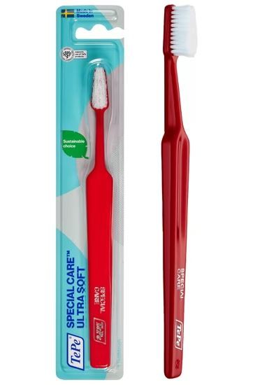 Photo 1 of TePe Implant Orthodontic Soft Toothbrush – Extra Narrow Brush Head Thin Neck 1Pk