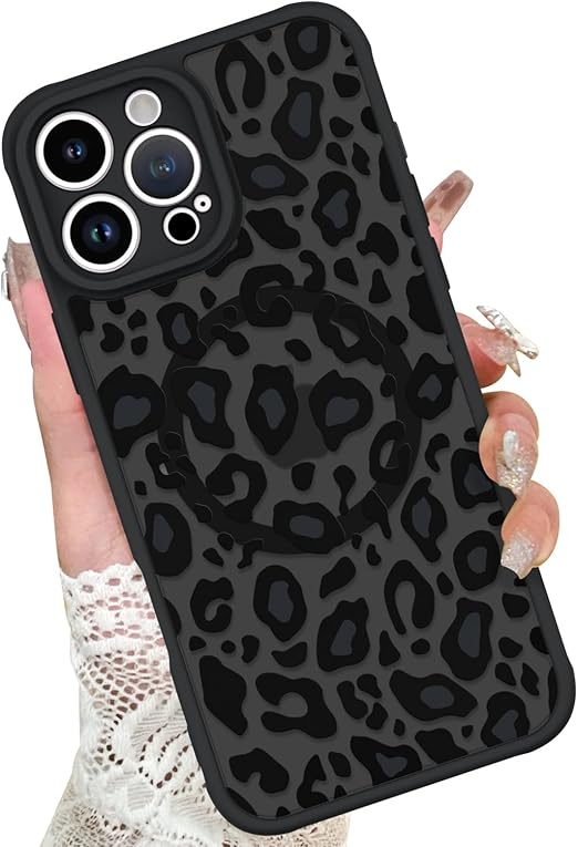 Photo 1 of KANGHAR Case for iPhone 16 Pro Max Phone Case [Compatible with Magsafe] Leopard Printed Pattern Cute Cheetah Protective Magnetic Case for Girls Women Men 6.9"
