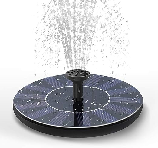 Photo 1 of Solar Fountain Water Pump for Bird Bath, New Upgraded Mini Solar Powered Fountain Pump 1.5W Free Standing Solar Panel Kit Water Fountain for Garden, Pond, Pool, and Outdoor
