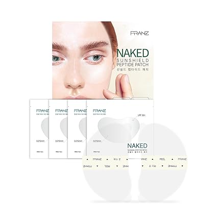 Photo 1 of FRANZ UV Protection Peptide Sun Patches, Ultra-Thin Sunshield for Face, 4 Pairs (Regular Size), Anti-Aging & Skin Rejuvenation, Perfect for Outdoor Sports – Golf, Hiking, Driving, Korean Skincare
