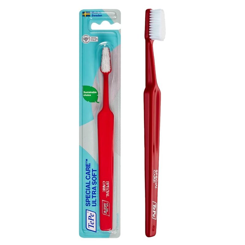 Photo 1 of TePe Implant Orthodontic Soft Toothbrush – Extra Narrow Brush Head Thin Neck 1Pk