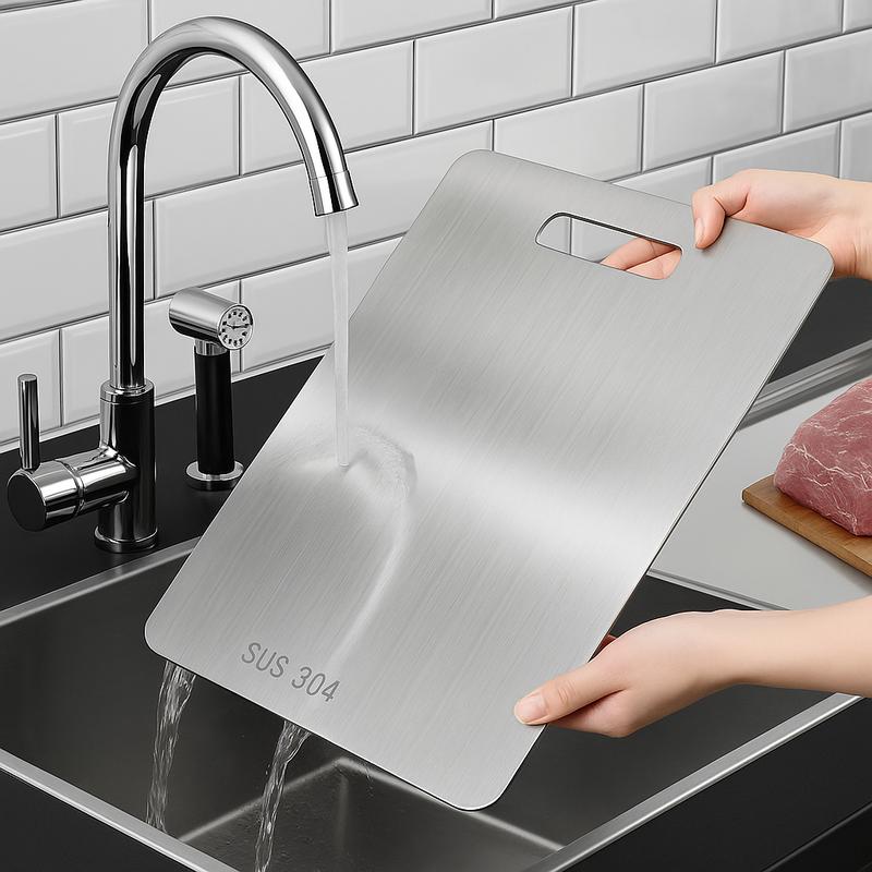 Photo 1 of Titanium Cutting Board - 2025 New Upgrade 100% Pure Titanium Cutting Boards for Kitchen Double Sided Non Toxic Titanware Cutting Board, Hygiene Durable Dishwasher Safe Chopping Board (12"L x 9"W)
