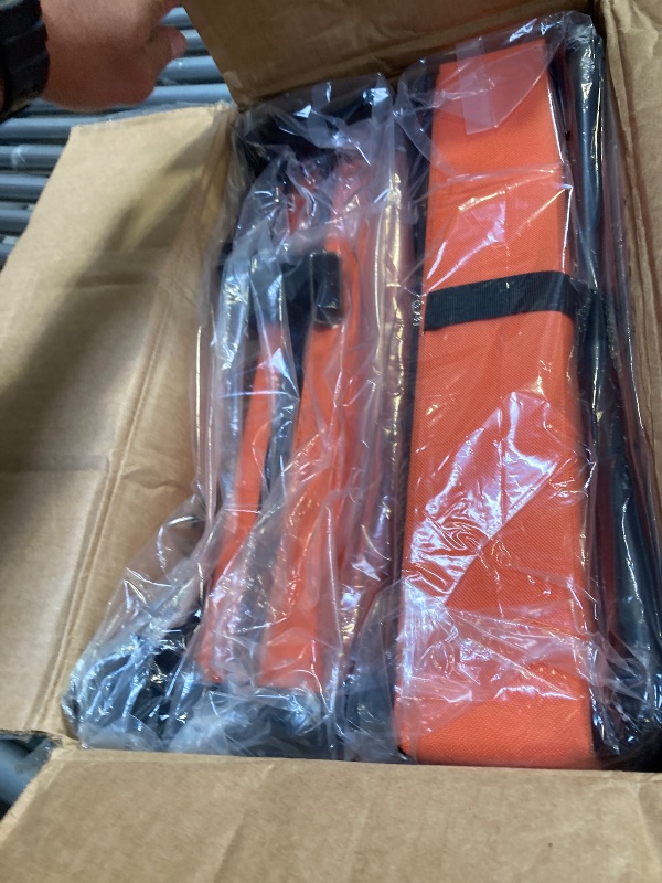 Photo 1 of  Stadium Seats with Back Support Cushion, Folding Stadium Seats for Bleachers Hold up 400lbs, Wide Bleacher Seat with Shoulder Strap & Handle Comfort for Sports Events (Orange, 2pcs) 