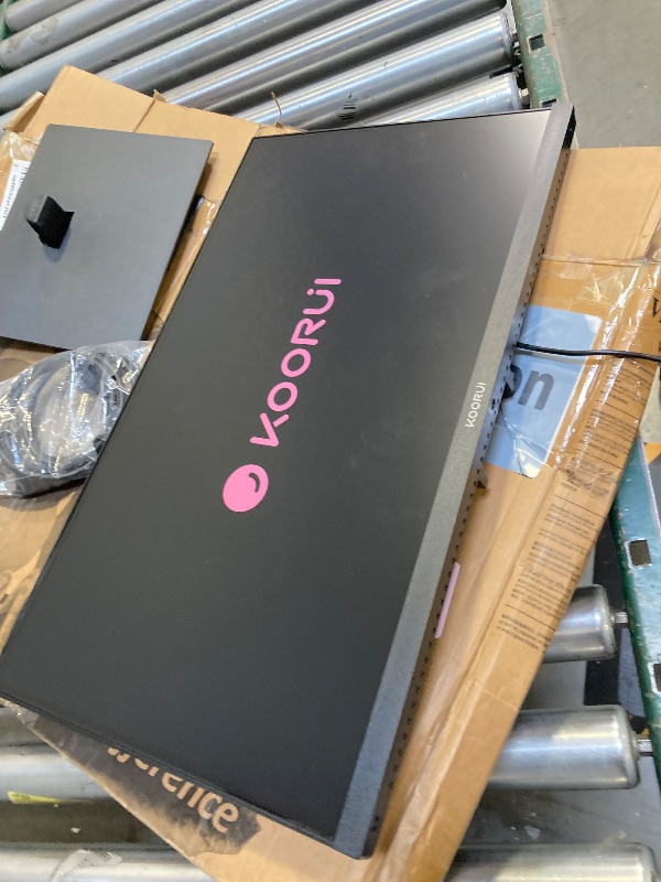 Photo 1 of  KOORUI 24-inch Computer Monitor Full HD 1920 x 1080p 100Hz VA Display 3000:1 Contrast Ratio with HDMI VGA, Three-Sided Slim Bezels, 100 x 100 mm VESA Mountable, Ergonomic Tilt, Black 