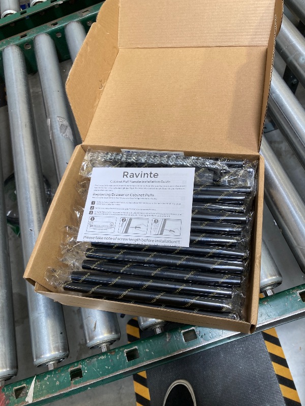 Photo 1 of 30 Pack 7.38'' Cabinet Pulls Matte Black Stainless Steel Kitchen Cupboard Handles Cabinet Handles 7.38'' Length, 5'' Hole Center