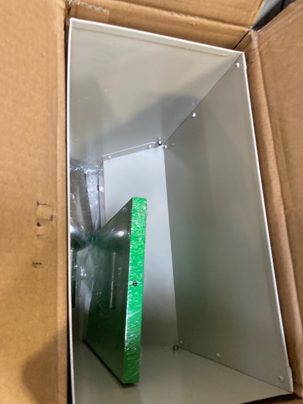 Photo 1 of 25lb Automatic Chicken Feeders Metal Poultry Feeder no Waste Large Chicken Coop Feeders with Lid Hanging Chicken Feeder Trough for Quail Chickens Ducks Feeder Outside Waterproof Chicken Feeder