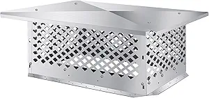 Photo 1 of Parts only**Chimney Cap, Chimney Cover, Bottom Installation Method Adjustable to Fit Outside Existing Clay Flue Tile Dimensions All Stainless Steel Structure, Bolts, Screws (14" x 21")