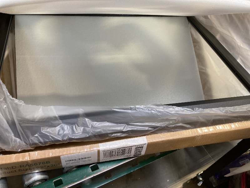 Photo 1 of 22x30 Inch Black Bathroom Mirror for Wall, Thick Metal Framed Rectangle Mirrors for Over Sink, Bedroom, Living Room, Entryway, Anti-Rust, HD Tempered Glass