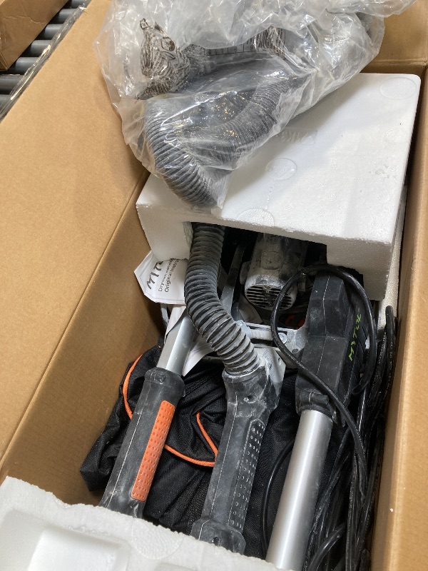 Photo 1 of Electric Drywall Sander with Vacuum Dust Collection, Variable Speed, LED Light, Foldable Handle, Sanding Discs & Grids