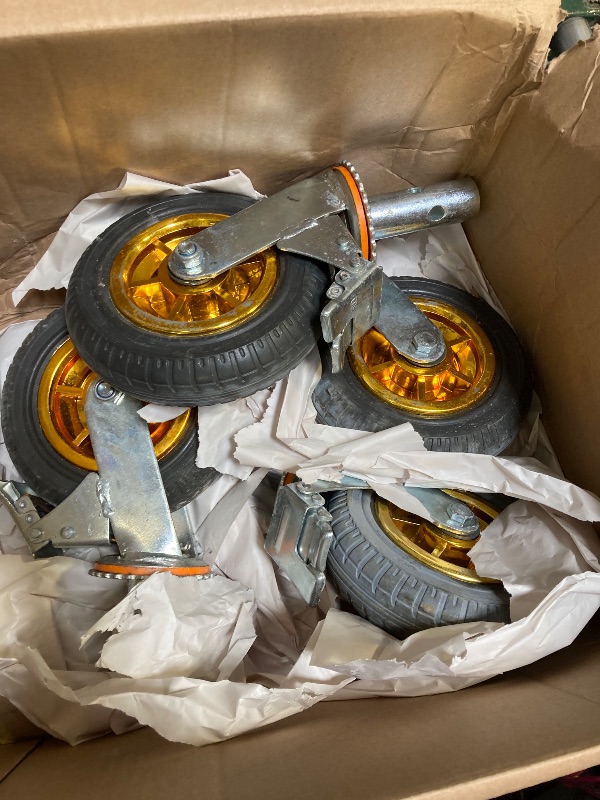 Photo 1 of 4Pack Carter Wheels Rubber Plate Caster with Castor***unknown Brand or Size