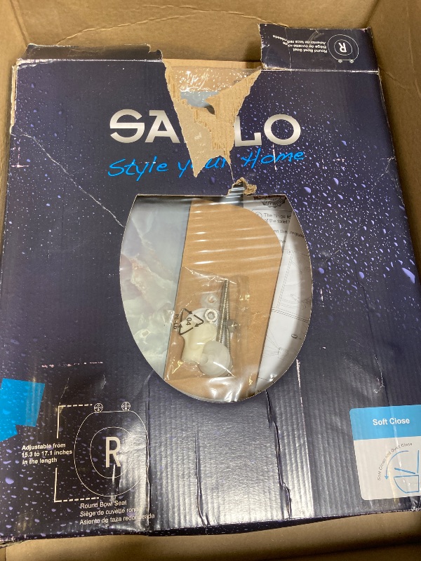 Photo 1 of Sanilo Toilet Seat ROUND with Soft Close, Quiet and Slow Close Lid and Seat, Strong Bumpers and Hinges, Marble Italia