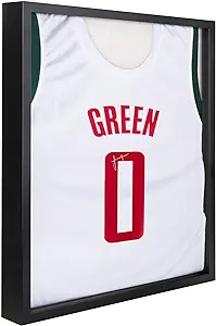 Photo 1 of 16x20 Large Shadow Box Frame, Jersey Frame Display Case with Grade A Natural Pine Wood Acrylic Front and Metal Hanger Shadowbox Frame Display Depth of 1", Black