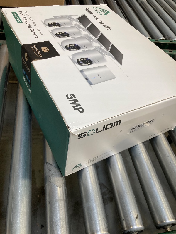 Photo 1 of SOLIOM- 5MP Security Cameras Wireless Outdoor, No Subscription,4-Cam Pack, Solar Powered Home Security Camera with 360° Auto Tracking, Pan & Tilt, 3K Color Night Vision,5G & 2.4G Router Compatible