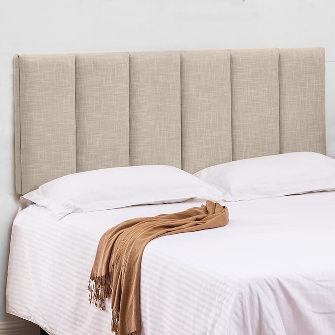 Photo 1 of HAOBO Home Upholstered Headboard Foldable King Size Headboards Eastern King/California King Linen Panel with Height Adjustments