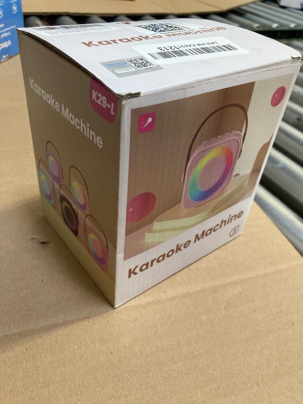 Photo 1 of Mini Karaoke Machine, Portable Bluetooth Karaoke Speaker with 2 Wireless Microphones and Party Lights for Kids and Adults, Birthday Gifts for Girls Boys Family Home Party