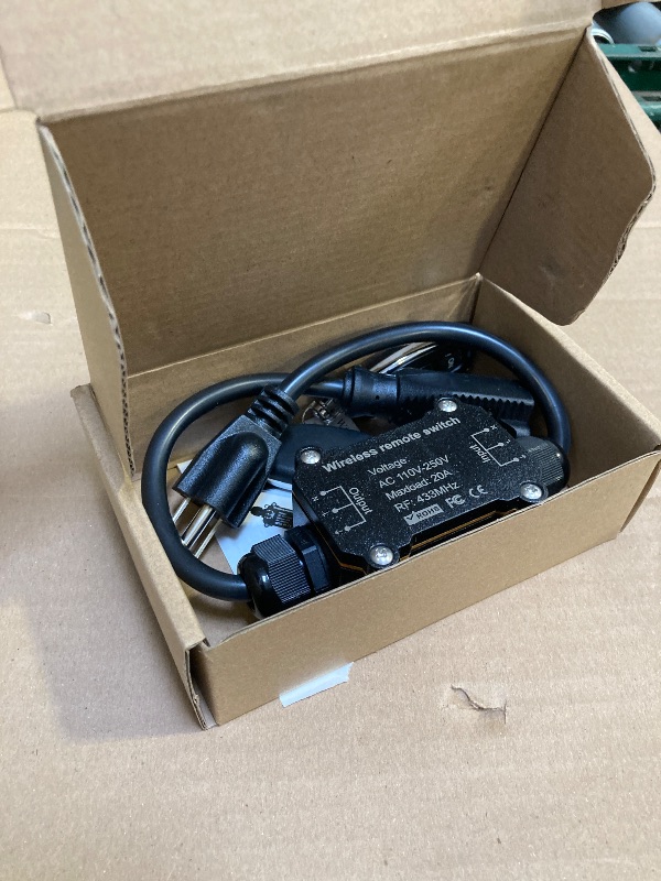 Photo 1 of AC110V Remote Control Power Switch,Waterproof Wireless Light Switch,165 Feet Long,AC110V/120V/250V/20A RF Module Relay,Outdoor Weatherproof Smart Socket,Electrical Equipment