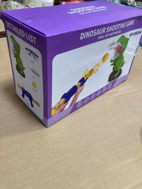 Photo 1 of NIPLOOOW Moveable Dinosaur Shooting Toys for Kids 3-8 Years, Movable Shooting Target Toy with Air Pump Guns, Interactive Competition Game Gift for Boys and Girls Ages 3 4 5 6 7 8 Years Old