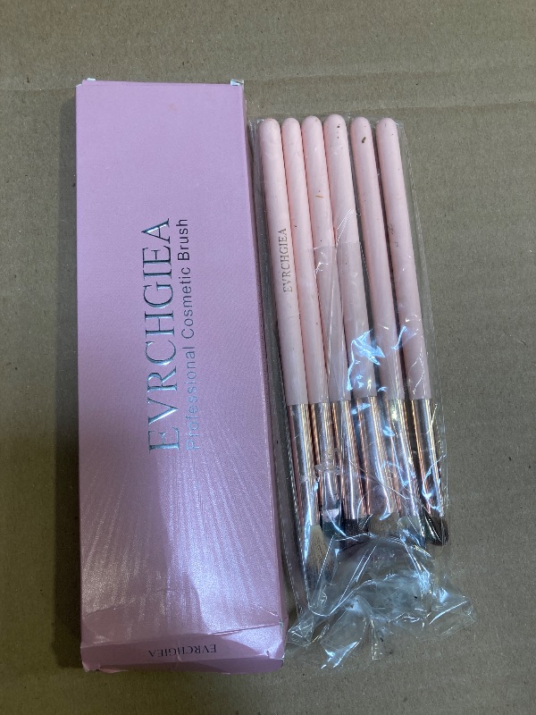 Photo 1 of Eye Makeup Brush Set, 6 Pcs Professional Blending Eyeshadow Makeup Brushes for Concealer Eyebrows Eyeliner, Soft Hairs & Wood Handle