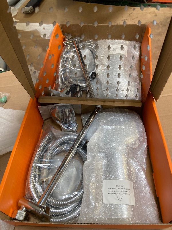 Photo 1 of 10 inch Rainfall Shower Head Combo Stainless Steel, THE FIRST WATERFALL mode, 10 Inch Rain Shower Head with Handheld 6 Spray Modes High Pressure, Overhead Shower Adjustable Extension Arm,Chrome