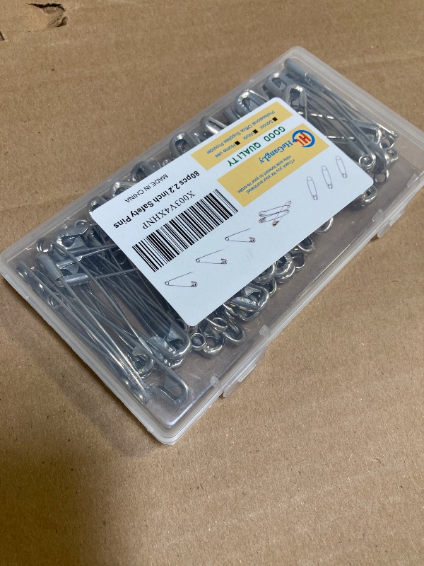 Photo 1 of 80Pcs Extra Large Safety Pins 2.2 inch (55mm) -Heavy Duty Large Safety Pins, Stainless Steel Safety Pin for Sewing,Baby Clothing, Diapers,Laundry,Decorations.